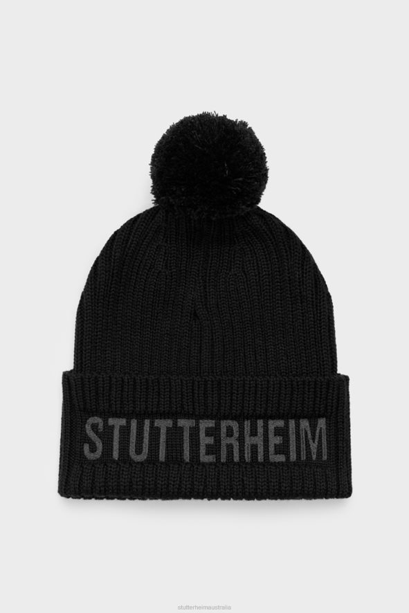 accessories_april_beanie_black_stutterheim_unisex_0v8x359.jpg Accessories April Beanie Black Stutterheim Unisex 0V8X359 - Image 1