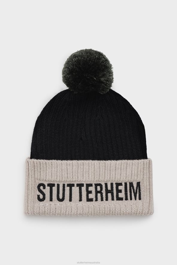 accessories_april_beanie_light_sand_black_stutterheim_unisex_0v8x363.jpg Accessories April Beanie Light Sand/Black Stutterheim Unisex 0V8X363 - Image 1