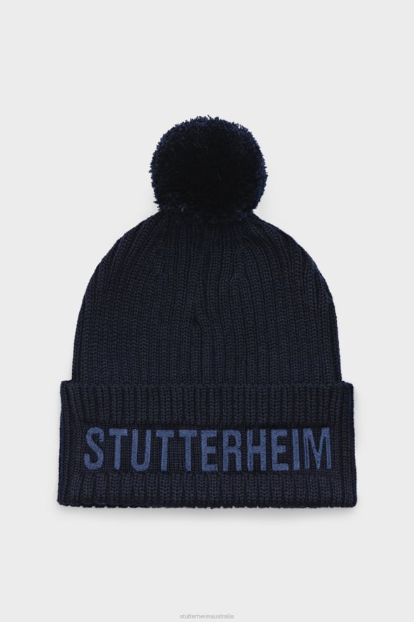 accessories_april_beanie_navy_stutterheim_unisex_0v8x362.jpg Accessories April Beanie Navy Stutterheim Unisex 0V8X362 - Image 1
