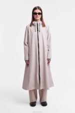 Clothing Mosebacke Long Lightweight Zip Raincoat Light Sand Stutterheim Women 0V8X11