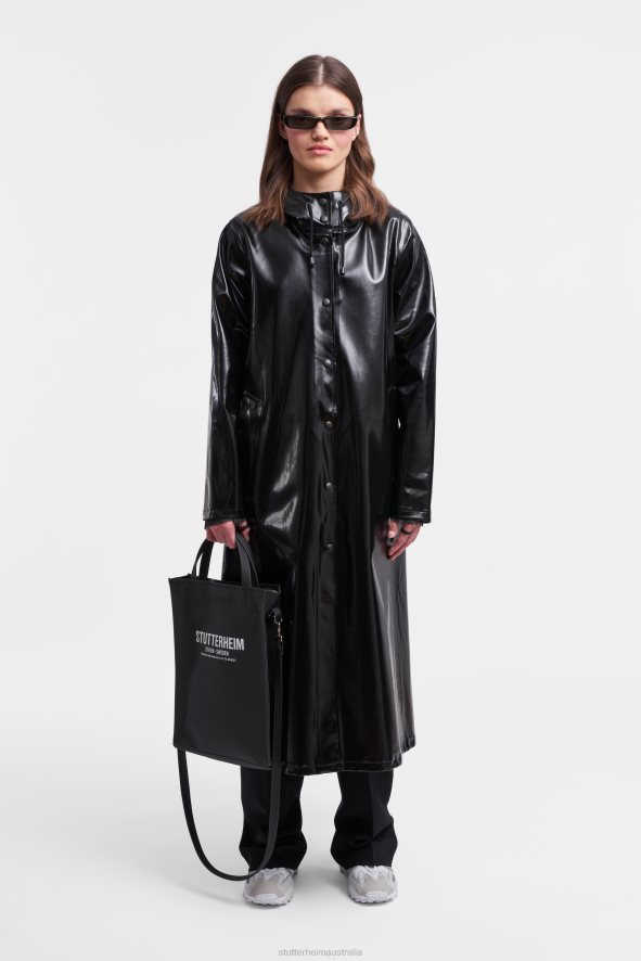 clothing_mosebacke_long_print_opal_raincoat_black_stutterheim_women_0v8x68.jpg Clothing Mosebacke Long Print Opal Raincoat Black Stutterheim Women 0V8X68 - Image 1