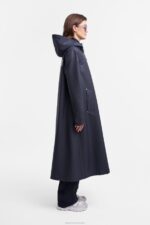 Clothing Mosebacke Long Print Raincoat Navy Stutterheim Women 0V8X72 - Image 2