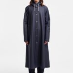 Clothing Mosebacke Long Print Raincoat Navy Stutterheim Women 0V8X72