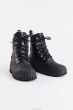 Footwear Patrol Boot Leather Black Stutterheim Unisex 0V8X165 - Image 3