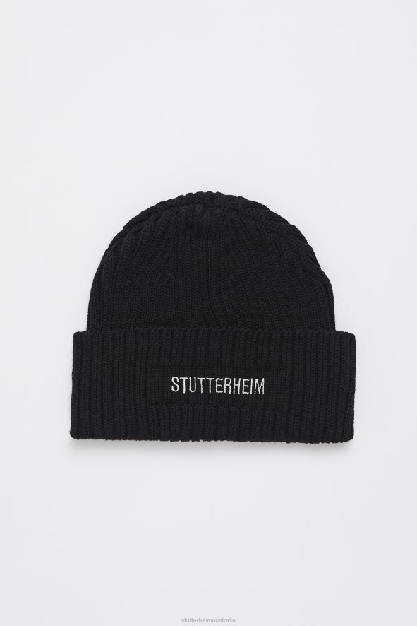 Accessories Logo Beanie Black Stutterheim Unisex 0V8X367