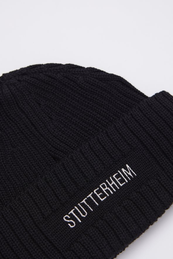 Accessories Logo Beanie Black Stutterheim Unisex 0V8X367