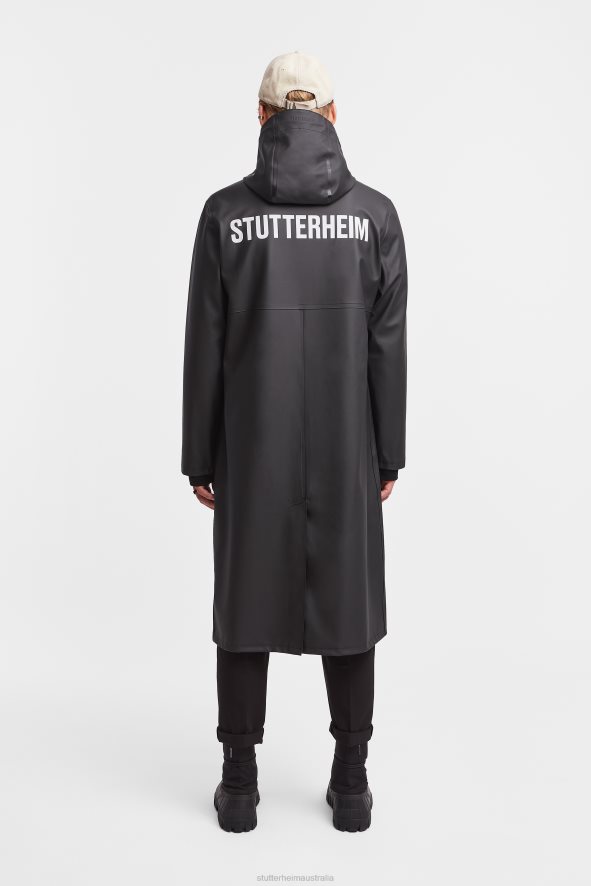 Clothing Stockholm Long Print Raincoat Black Stutterheim Men 0V8X103