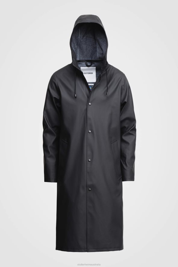 Clothing Stockholm Long Print Raincoat Black Stutterheim Men 0V8X103