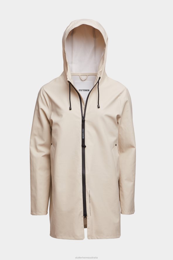 Clothing Stockholm Lightweight ZipRaincoat Oyster Stutterheim Women 0V8X14