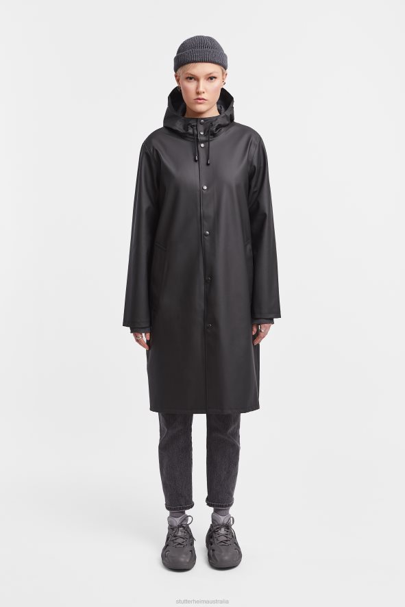 Clothing Stockholm Long PrintRaincoat Black Stutterheim Women 0V8X45