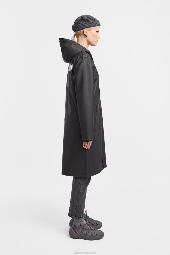 Clothing Stockholm Long PrintRaincoat Black Stutterheim Women 0V8X45