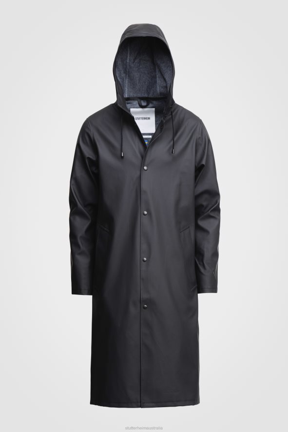 Clothing Stockholm Long PrintRaincoat Black Stutterheim Women 0V8X45