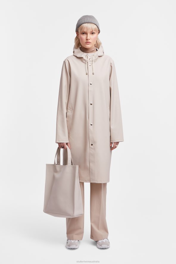 Clothing Stockholm Long PrintRaincoat Light Sand Stutterheim Women 0V8X185