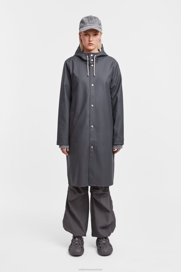 Clothing Stockholm Long Raincoat Charcoal Stutterheim Women 0V8X49