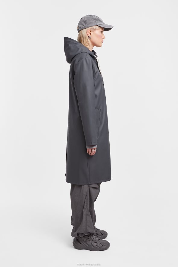 Clothing Stockholm Long Raincoat Charcoal Stutterheim Women 0V8X49