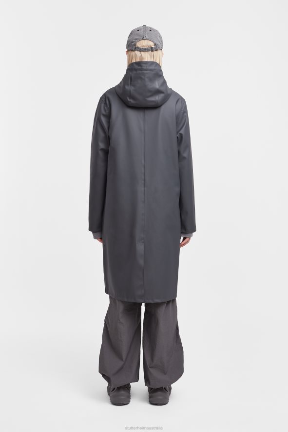 Clothing Stockholm Long Raincoat Charcoal Stutterheim Women 0V8X49