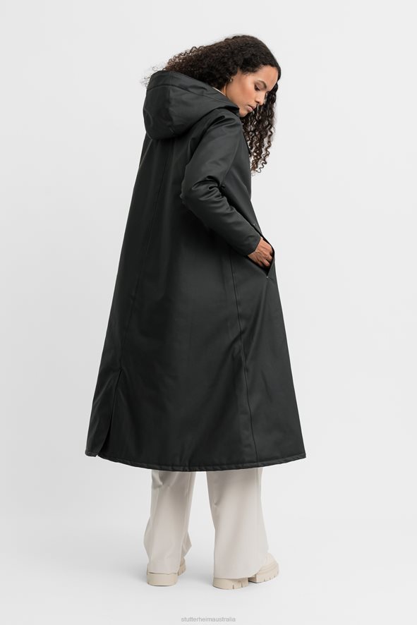 Clothing Mosebacke Long Winter Raincoat Black Stutterheim Women 0V8X204