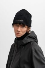 Accessories Logo Beanie Black Stutterheim Unisex 0V8X367 - Image 2