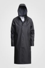 Clothing Stockholm Long PrintRaincoat Black Stutterheim Women 0V8X45 - Image 6